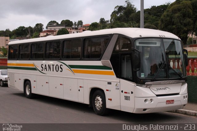 Viação Santos 1801 na cidade de Bicas, Minas Gerais, Brasil, por Douglas Paternezi. ID da foto: 4417883.