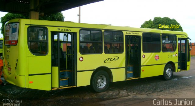 TCA - Transportes Coletivos Anápolis 2111 na cidade de Anápolis, Goiás, Brasil, por Carlos Júnior. Número da foto: #4418764.