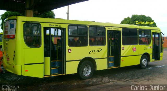 TCA - Transportes Coletivos Anápolis 2111 na cidade de Anápolis, Goiás, Brasil, por Carlos Júnior. ID da foto: 4418764.