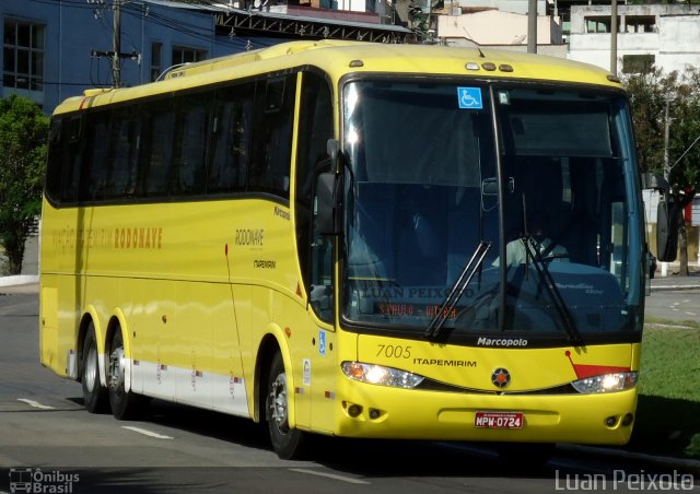 Viação Itapemirim 7005 na cidade de Vitória, Espírito Santo, Brasil, por Luan Peixoto. Número da foto: #4417073.