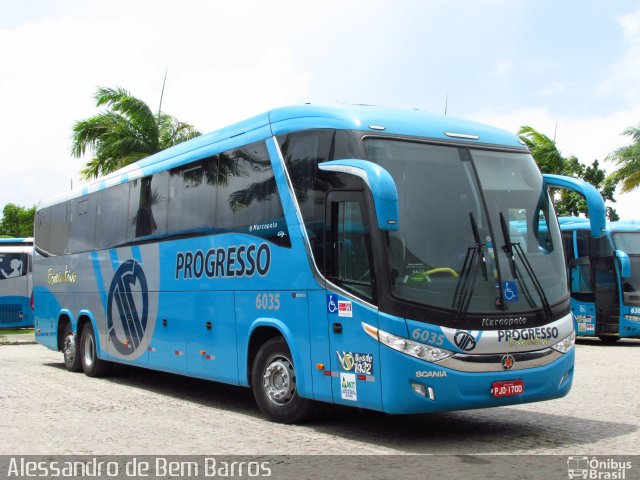 Auto Viação Progresso 6035 na cidade de Recife, Pernambuco, Brasil, por Alessandro de Bem Barros. Número da foto: #4420281.