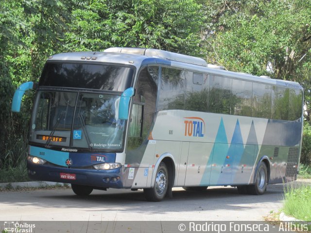 Viação Total 800 na cidade de Recife, Pernambuco, Brasil, por Rodrigo Fonseca. Número da foto: #4424432.