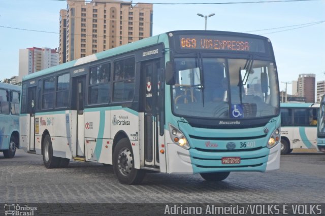 Viação Santa Cecília 36401 na cidade de Fortaleza, Ceará, Brasil, por Adriano  Almeida dos Santos. ID da foto: 4422929.