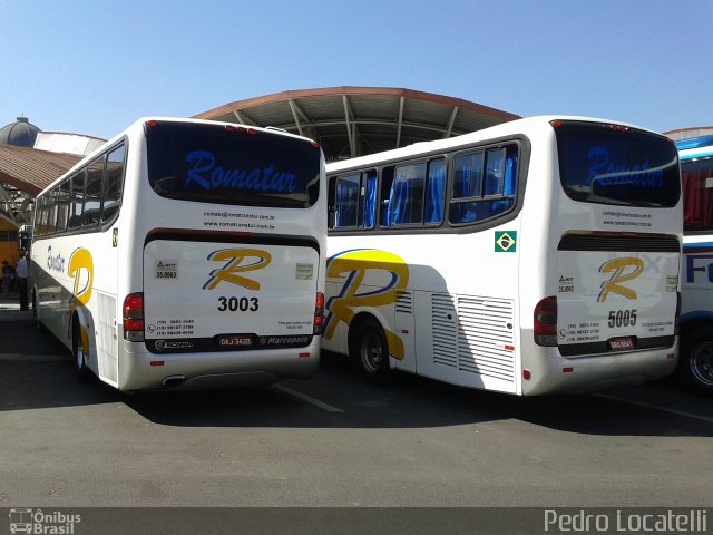 Romatur Transportadora Turística 3003 na cidade de Aparecida, São Paulo, Brasil, por Pedro Locatelli. ID da foto: 4421853.