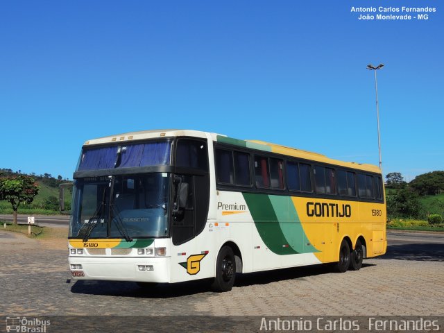 Empresa Gontijo de Transportes 15180 na cidade de João Monlevade, Minas Gerais, Brasil, por Antonio Carlos Fernandes. ID da foto: 4423284.