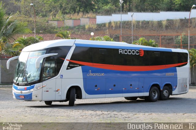 Viação Riodoce 91005 na cidade de Leopoldina, Minas Gerais, Brasil, por Douglas Paternezi. Número da foto: #4366605.