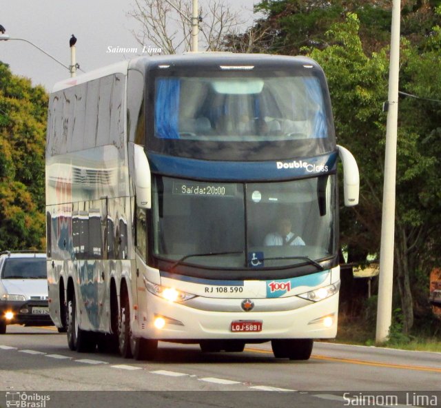 Auto Viação 1001 RJ 108.590 na cidade de Campos dos Goytacazes, Rio de Janeiro, Brasil, por Saimom  Lima. ID da foto: 4367732.