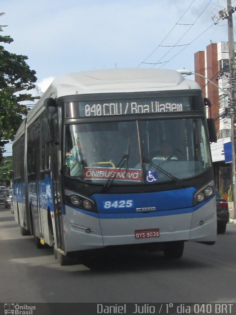CRT - Cidade do Recife Transportes 8425 na cidade de Recife, Pernambuco, Brasil, por Daniel  Julio. Número da foto: #4365851.