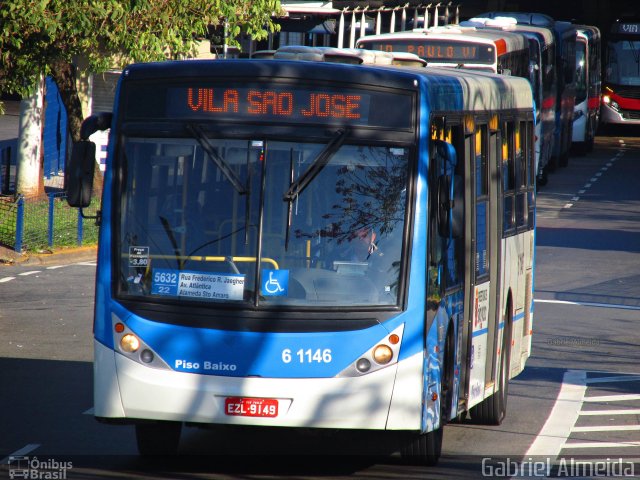Viação Cidade Dutra 6 1146 na cidade de São Paulo, São Paulo, Brasil, por Gabriel Almeida. Número da foto: #4367402.