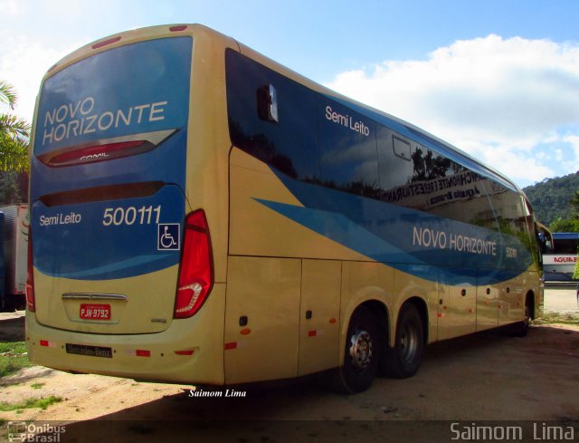 Viação Novo Horizonte 500111 na cidade de Domingos Martins, Espírito Santo, Brasil, por Saimom  Lima. ID da foto: 4367657.