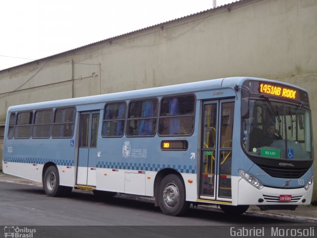 Empresa Auto Viação Santa Rosa 103 na cidade de Pelotas, Rio Grande do Sul, Brasil, por Gabriel  Morosoli. Número da foto: #4367832.