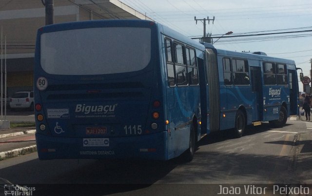 Biguaçu Transportes Coletivos Administração e Participação 1115 na cidade de Florianópolis, Santa Catarina, Brasil, por João Vitor  Peixoto. ID da foto: 4366420.