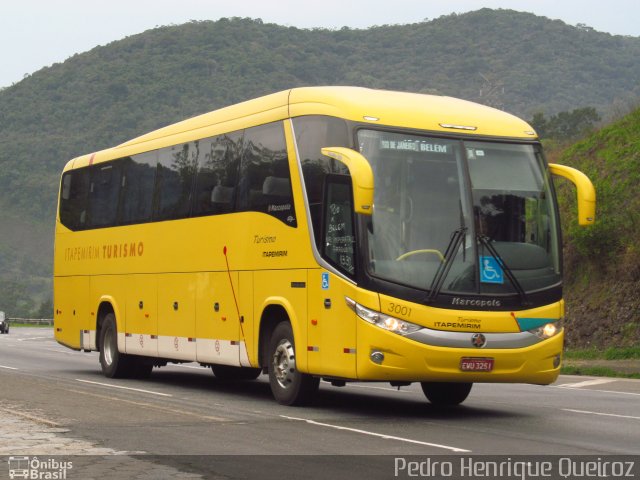 Viação Itapemirim 3001 na cidade de Petrópolis, Rio de Janeiro, Brasil, por Pedro Henrique Queiroz. ID da foto: 4428049.