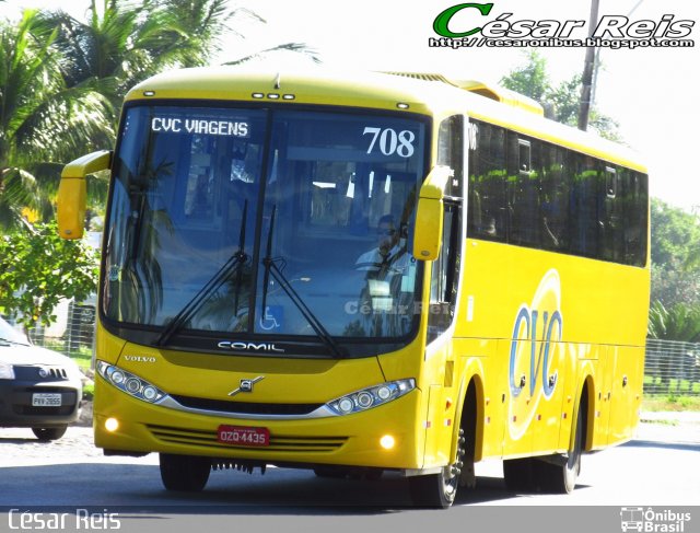 AR Turismo 708 na cidade de Porto Seguro, Bahia, Brasil, por César Ônibus. Número da foto: #4370104.