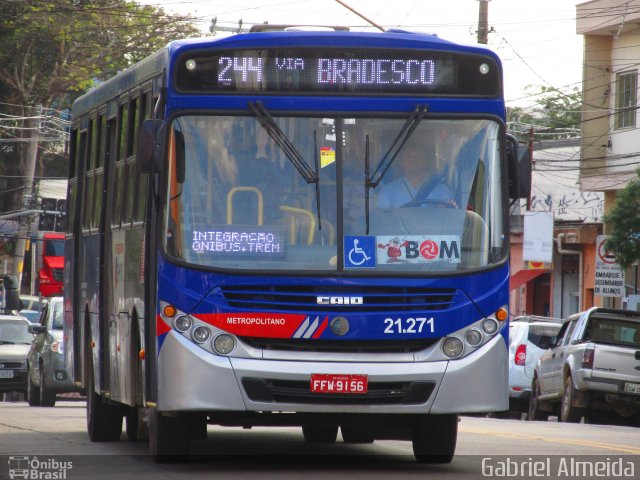 Viação Osasco 21.271 na cidade de Osasco, São Paulo, Brasil, por Gabriel Almeida. Número da foto: #4370057.