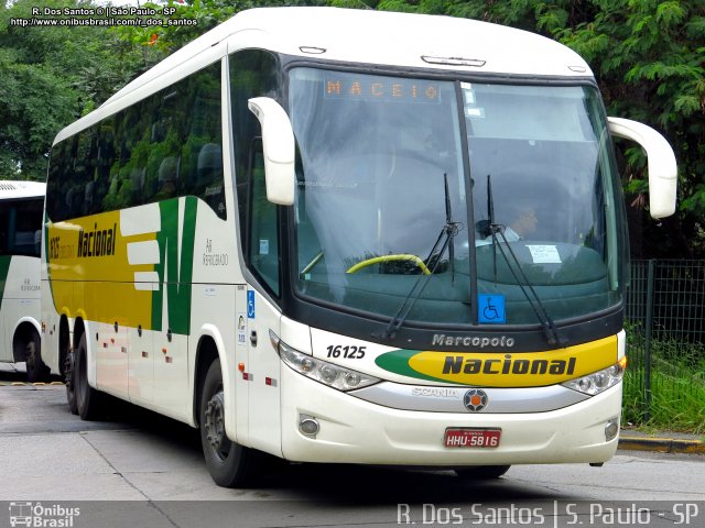 Viação Nacional 16125 na cidade de São Paulo, São Paulo, Brasil, por Rafael Santos. ID da foto: 4370217.