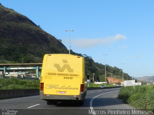 Viação Itapemirim 45015 na cidade de Viana, Espírito Santo, Brasil, por Marcos Pinnheiro Meneses. ID da foto: 4368466.