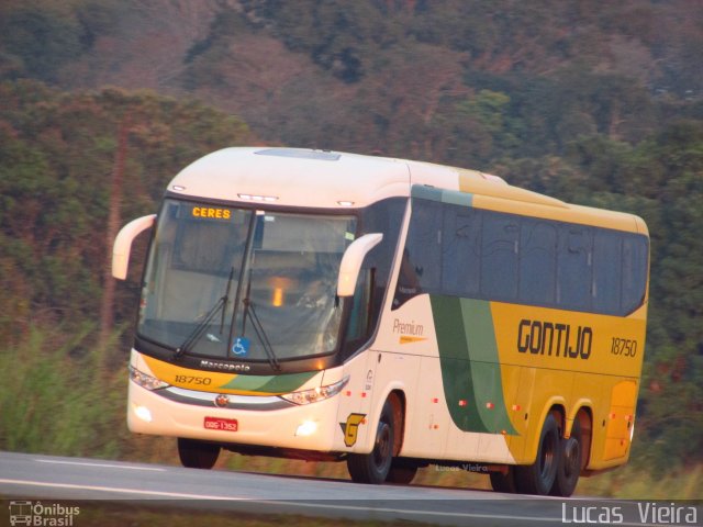 Empresa Gontijo de Transportes 18750 na cidade de Juatuba, Minas Gerais, Brasil, por Lucas Vieira. Número da foto: #4372013.