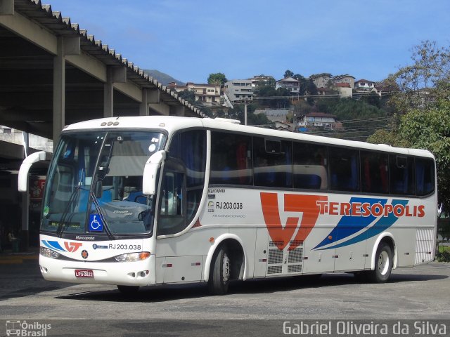 Viação Teresópolis RJ 203.038 na cidade de Teresópolis, Rio de Janeiro, Brasil, por Gabriel Oliveira da Silva. Número da foto: #4372141.