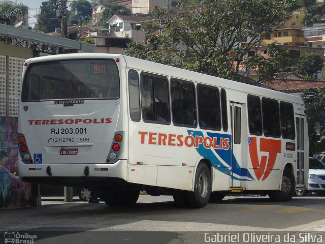 Viação Teresópolis RJ 203.001 na cidade de Teresópolis, Rio de Janeiro, Brasil, por Gabriel Oliveira da Silva. Número da foto: #4372155.