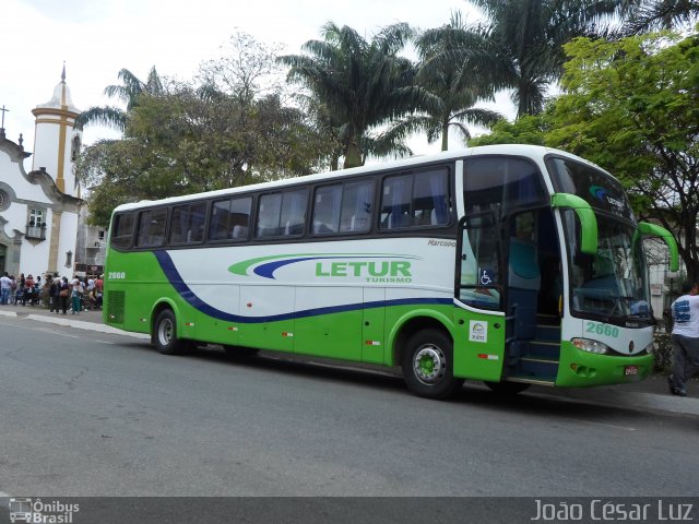 Letur Turismo 2660 na cidade de Oliveira, Minas Gerais, Brasil, por João César Luz. ID da foto: 4373792.