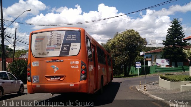 VCG - Viação Campos Gerais 1149 na cidade de Ponta Grossa, Paraná, Brasil, por André Luiz Rodrigues de Souza. ID da foto: 4373764.