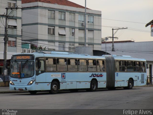 SOUL - Sociedade de Ônibus União Ltda. 7490 na cidade de Porto Alegre, Rio Grande do Sul, Brasil, por Felipe Alves. ID da foto: 4372881.