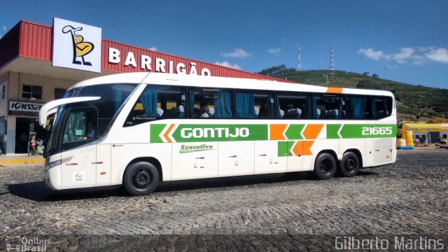 Empresa Gontijo de Transportes 21665 na cidade de Manhuaçu, Minas Gerais, Brasil, por Gilberto Martins. Número da foto: #4374235.
