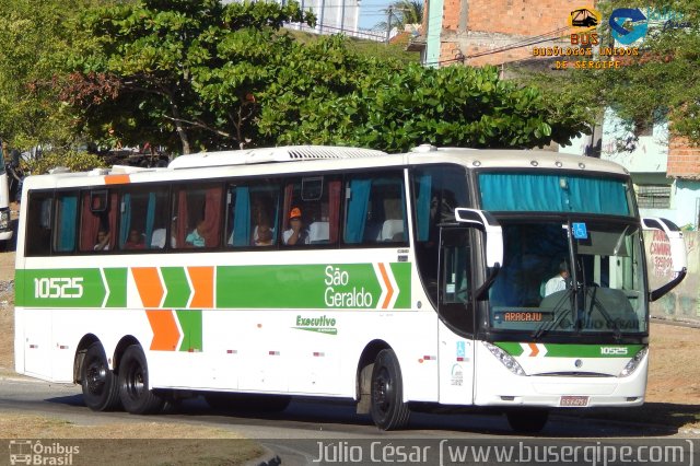 Cia. São Geraldo de Viação 10525 na cidade de Aracaju, Sergipe, Brasil, por Julio Cesar  Barbosa Martins. ID da foto: 4376709.