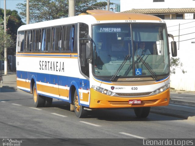 Viação Sertaneja 630 na cidade de Três Rios, Rio de Janeiro, Brasil, por Leonardo Lopes. ID da foto: 4378516.