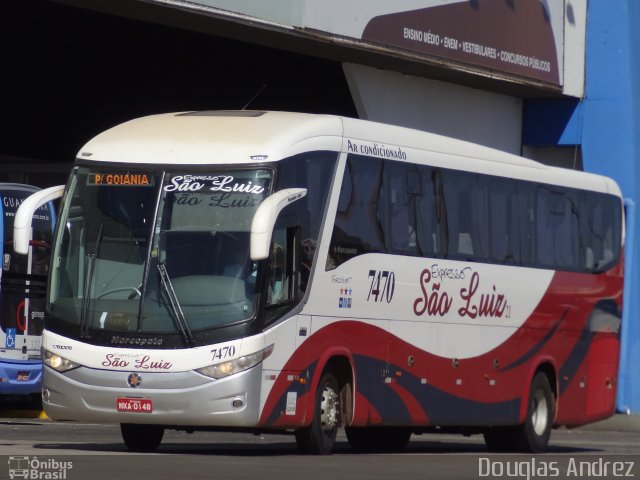 Expresso São Luiz 7470 na cidade de Goiânia, Goiás, Brasil, por Douglas Andrez. Número da foto: #4380241.