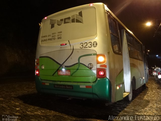 Turin Transportes 3230 na cidade de Ouro Preto, Minas Gerais, Brasil, por Alexandre Eustáquio. Número da foto: #4380628.