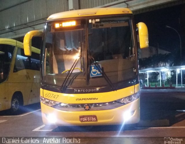 Viação Itapemirim 60747 na cidade de Rio de Janeiro, Rio de Janeiro, Brasil, por Daniel Carlos  Avelar Rocha. Número da foto: #4381467.