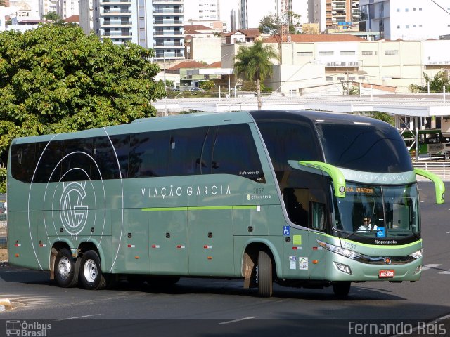 Viação Garcia 7057 na cidade de Ribeirão Preto, São Paulo, Brasil, por Fernando Reis. ID da foto: 4380340.