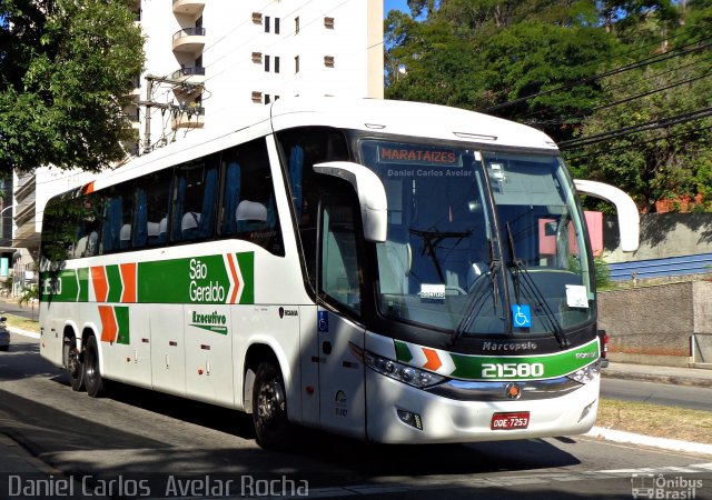 Cia. São Geraldo de Viação 21580 na cidade de Cachoeiro de Itapemirim, Espírito Santo, Brasil, por Daniel Carlos  Avelar Rocha. Número da foto: #4381487.