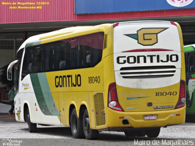 Empresa Gontijo de Transportes 18040 na cidade de João Monlevade, Minas Gerais, Brasil, por Mairo de Magalhães. ID da foto: 4429668.