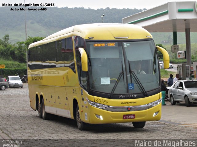 Viação Itapemirim 60789 na cidade de João Monlevade, Minas Gerais, Brasil, por Mairo de Magalhães. ID da foto: 4429654.