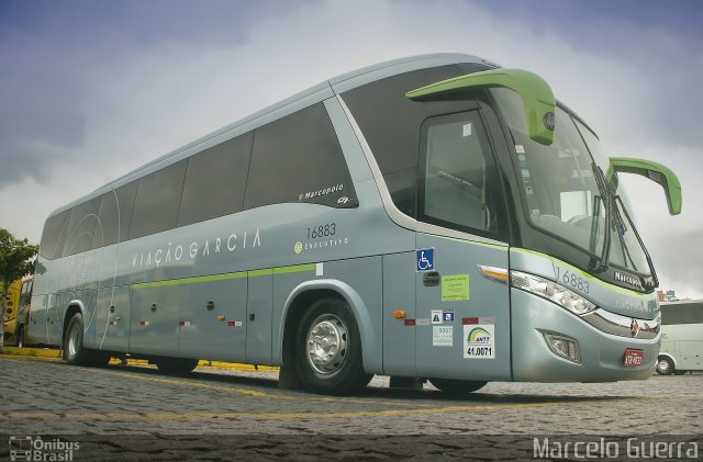 Viação Garcia 16883 na cidade de Londrina, Paraná, Brasil, por Marcelo Guerra. Número da foto: #4450161.
