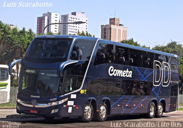 Viação Cometa 14301 na cidade de Curitiba, Paraná, Brasil, por Luiz Scarabotto . ID da foto: 4456027.