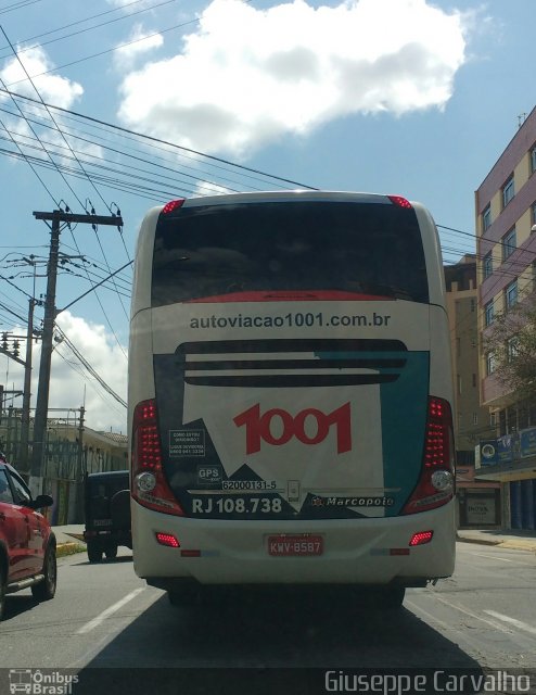 Auto Viação 1001 RJ 108.738 na cidade de Nova Friburgo, Rio de Janeiro, Brasil, por Giuseppe Carvalho. ID da foto: 4456760.