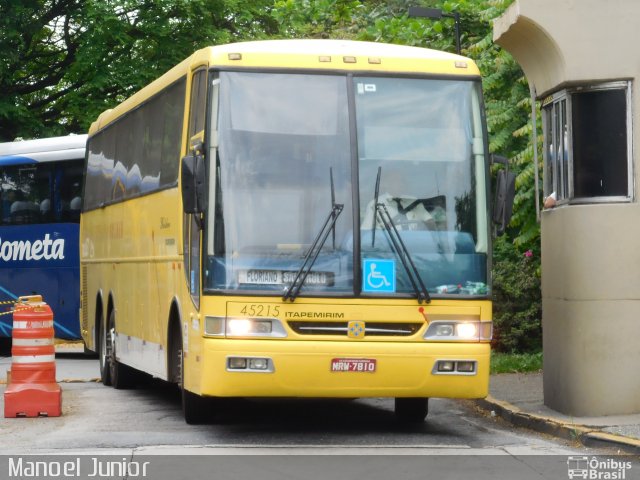 Viação Itapemirim 45215 na cidade de São Paulo, São Paulo, Brasil, por Manoel Junior. ID da foto: 4454822.