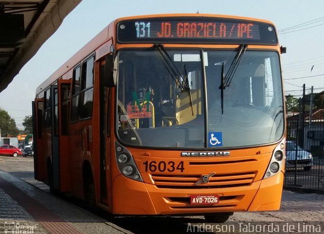 Viação Tamandaré 16034 na cidade de Curitiba, Paraná, Brasil, por Anderson Taborda de Lima. Número da foto: #4457417.