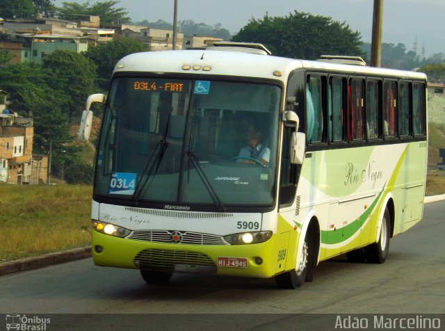 Rio Negro Fretamento e Turismo 5909 na cidade de Belo Horizonte, Minas Gerais, Brasil, por Adão Raimundo Marcelino. Número da foto: #4463688.