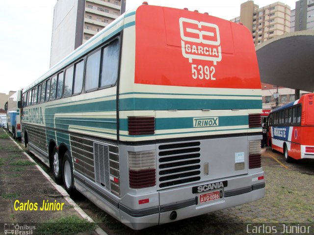 Viação Garcia 5392 na cidade de Londrina, Paraná, Brasil, por Carlos Júnior. ID da foto: 4467915.