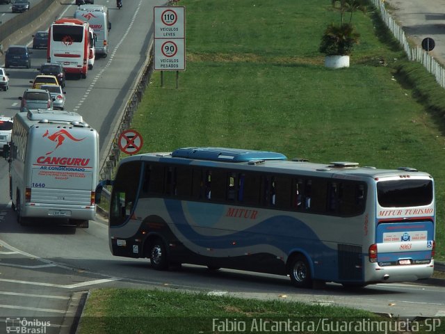 Mitur Turismo e Transportadora Turística 8063 na cidade de Aparecida, São Paulo, Brasil, por Fabio Alcantara. ID da foto: 4468041.