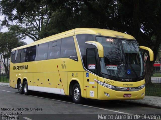 Viação Itapemirim 60777 na cidade de Curitiba, Paraná, Brasil, por Marco Aurélio de Oliveira. ID da foto: 4467095.