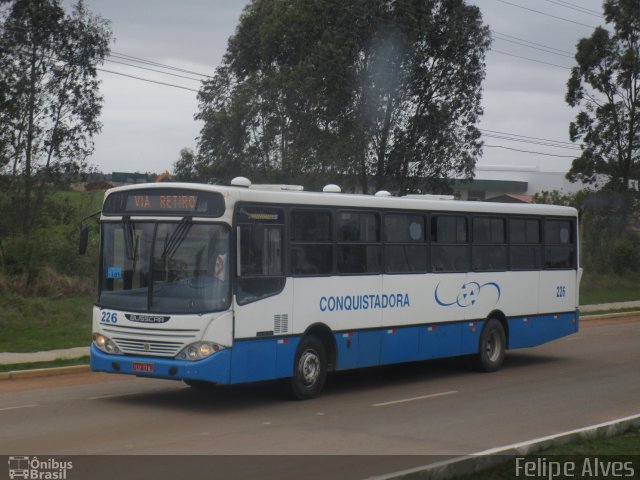Viação Nossa Senhora Conquistadora 226 na cidade de Pelotas, Rio Grande do Sul, Brasil, por Felipe Alves. Número da foto: #4466701.