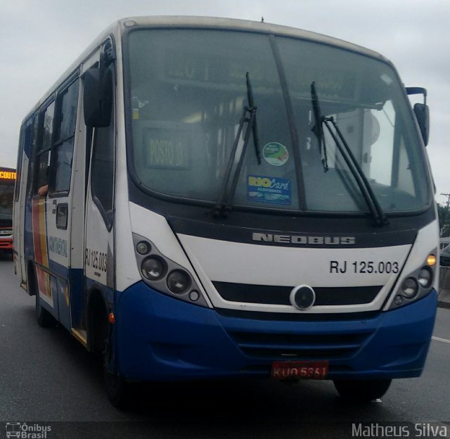 Empresa de Transportes Continental RJ 125.003 na cidade de Nova Iguaçu, Rio de Janeiro, Brasil, por Matheus Silva. Número da foto: #4466744.