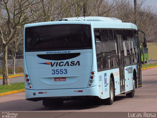 VICASA - Viação Canoense S.A. 3553 na cidade de Canoas, Rio Grande do Sul, Brasil, por Lucas  Furtado da Rosa. ID da foto: 4467434.