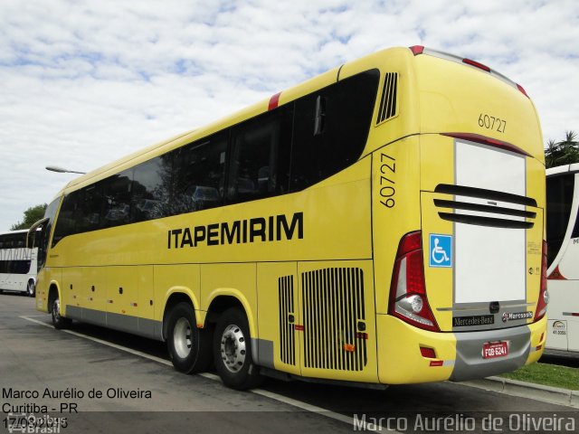 Viação Itapemirim 60727 na cidade de Curitiba, Paraná, Brasil, por Marco Aurélio de Oliveira. Número da foto: #4467051.